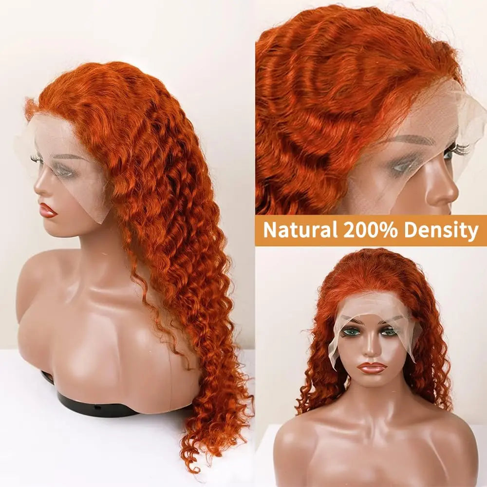 Ginger Wig Human Hair 30 Inch 200 Density