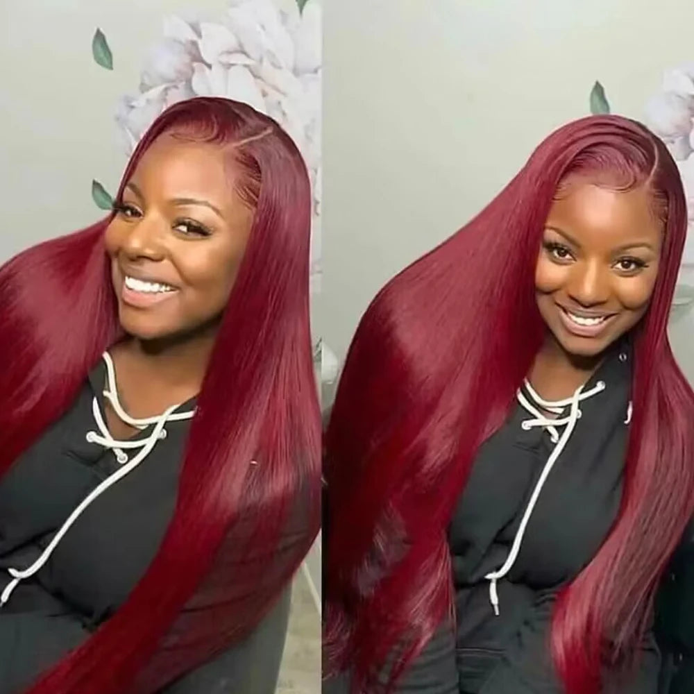 Burgundy 13x4 HD Lace Frontal Human Hair Wig