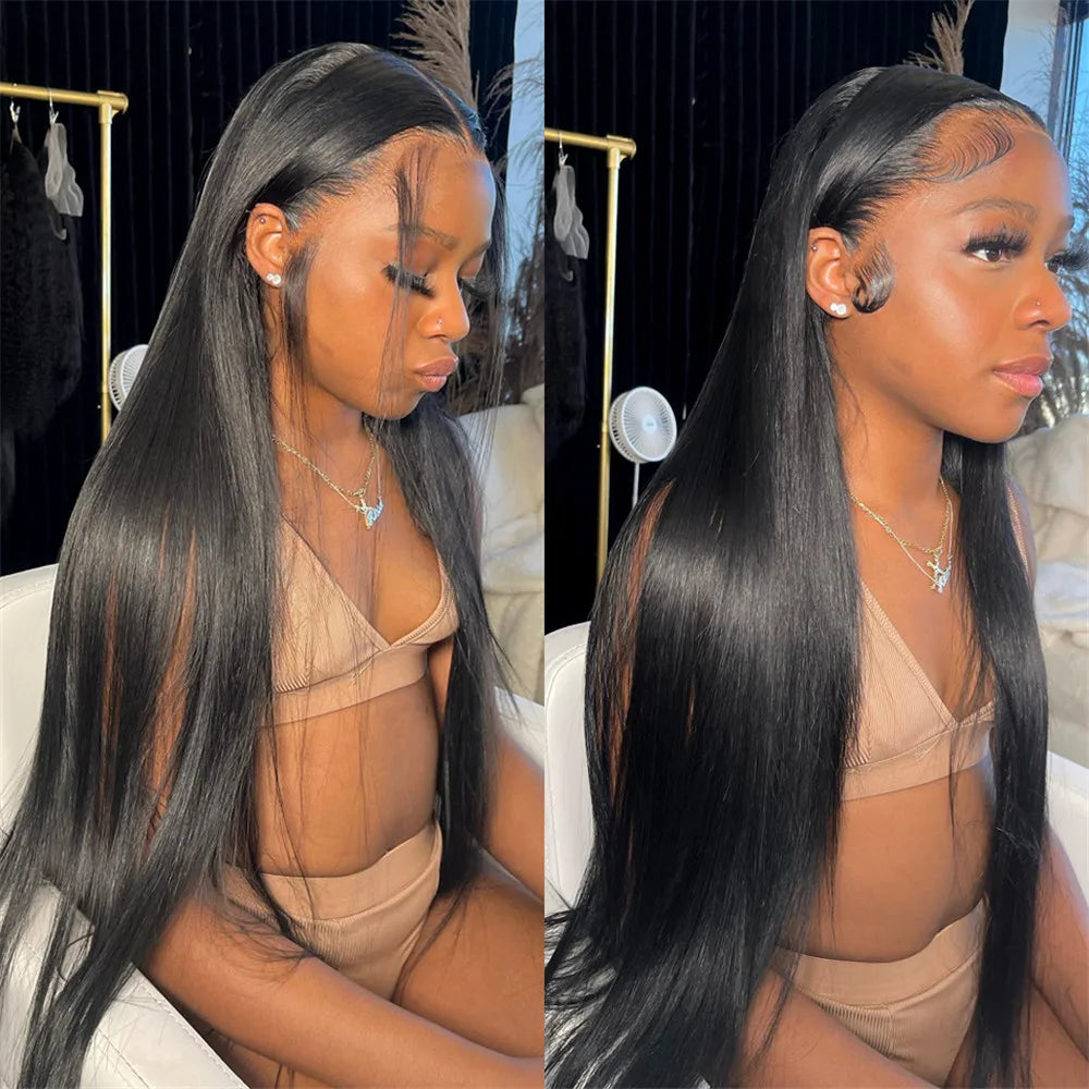 200% Real Density Bone Straight Hd Transparent 13x6 Hd Lace Frontal Wig Brazilian 13x4 Hd Lace Front Human Hair Wigs For Women