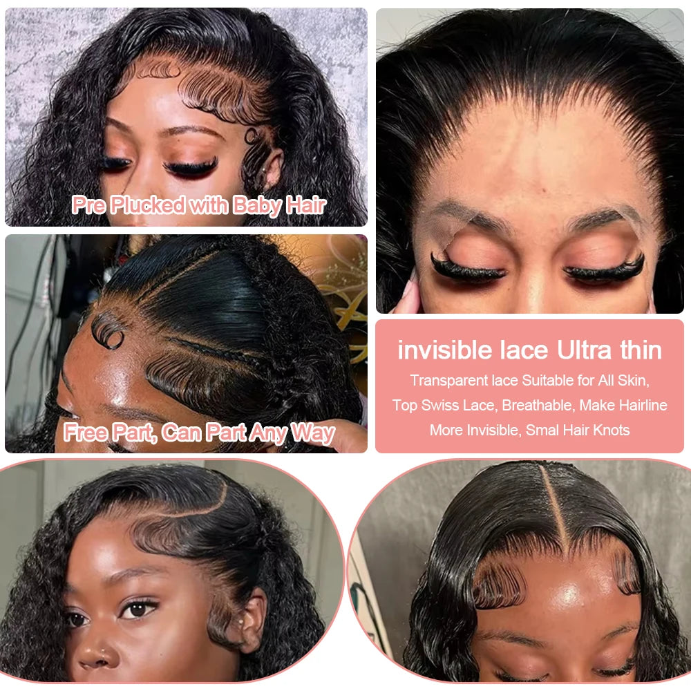Water Curly Short Bob Wigs
