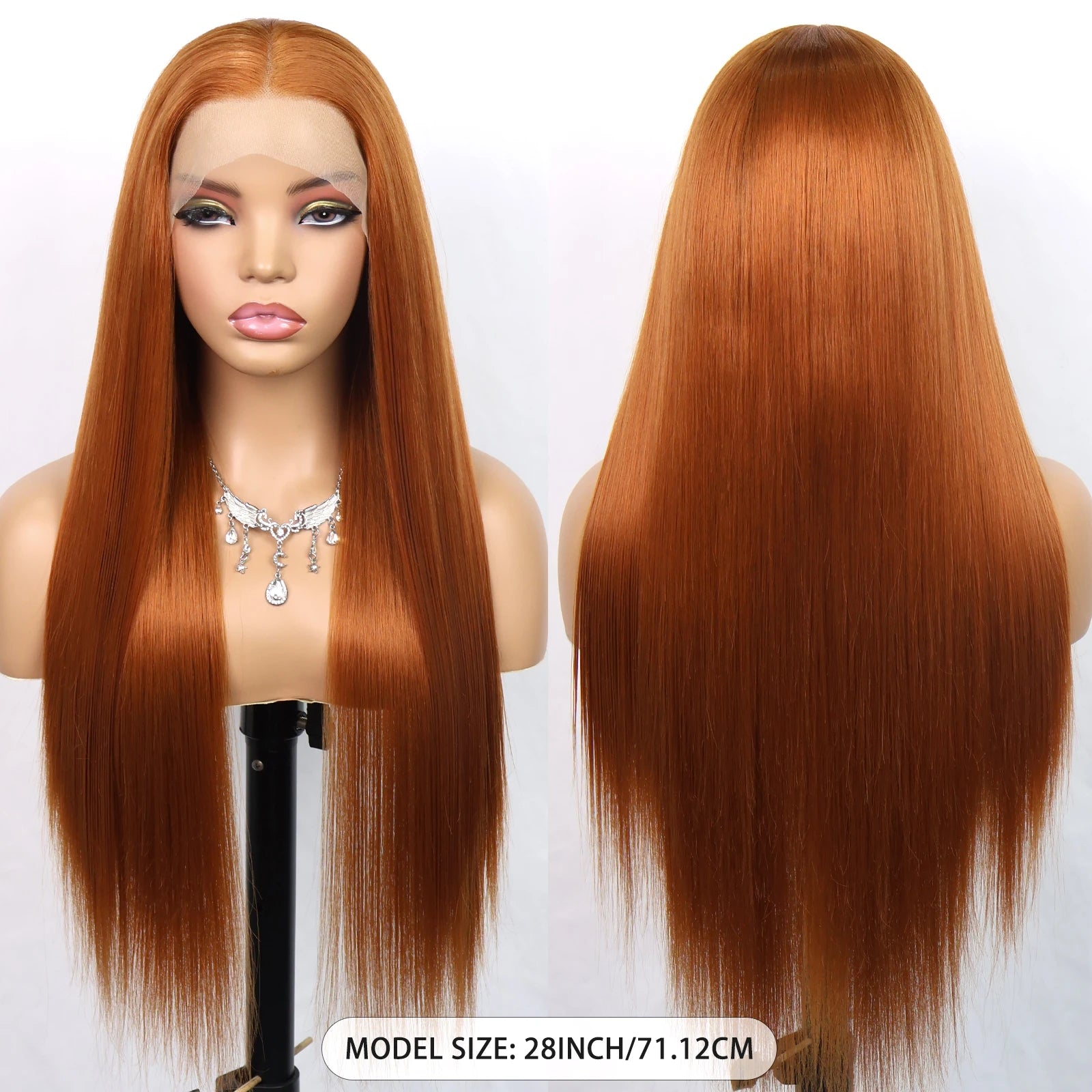 Aubree Synthetic Wigs 13*4 Lace Front Wig For Women Daily Wear Ombre Burgundy Black Hightlight 28 inch Long Straight