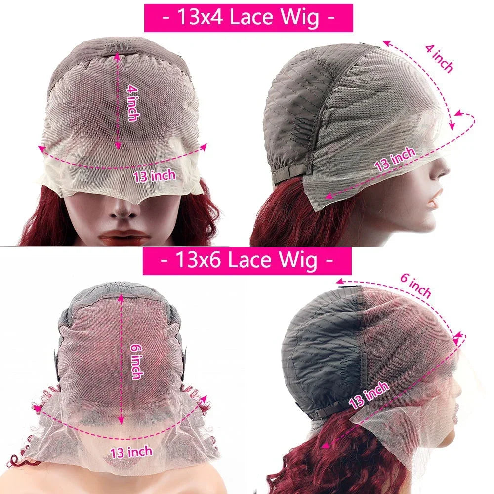 Burgundy 13x4 HD Lace Frontal Human Hair Wig
