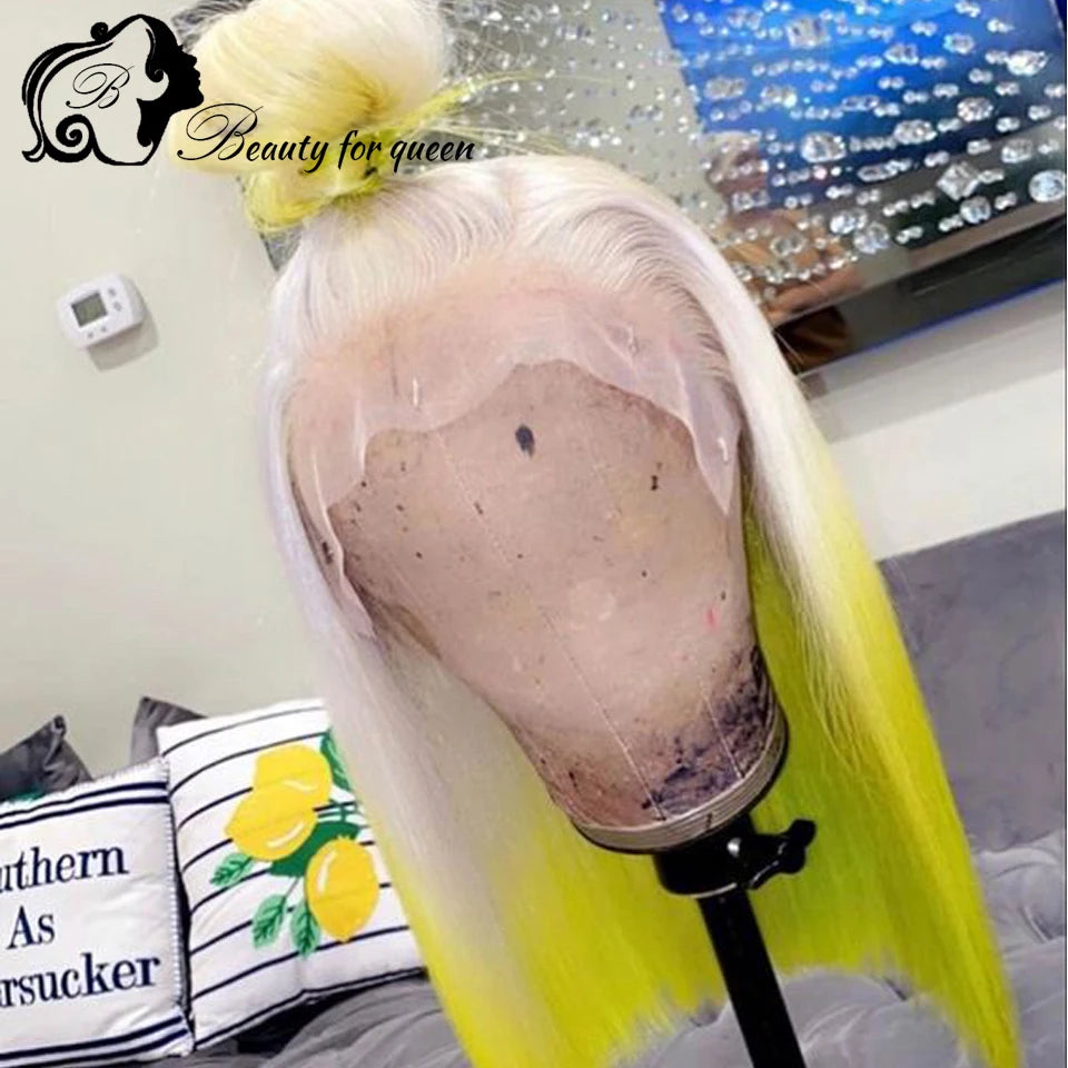 13x4 Short Bob Wig Lace Front Human Hair Wigs Grey Pink 60 Purple Blue Green Yellow Colored Straight Lace Front Wig For Women