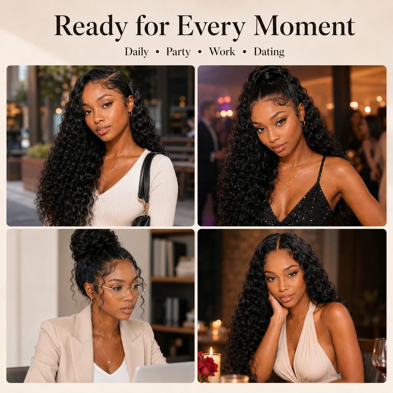 Premium 100% Human Hair Deep Wave Real Full Lace Wigs Brazilian Curly Front Wig PrePlucked Invisible Fake Scalp Salon Quality