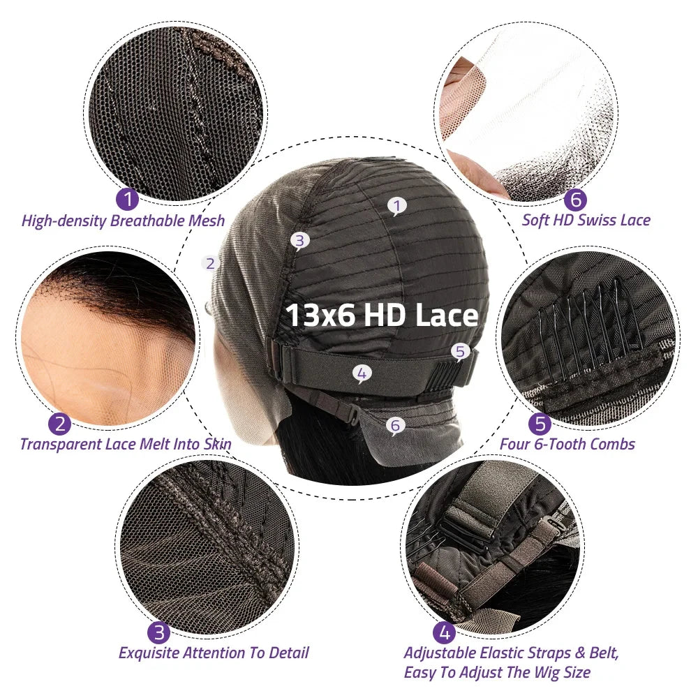 Deep Wave Human Hair 5x5 Lace Front Wig