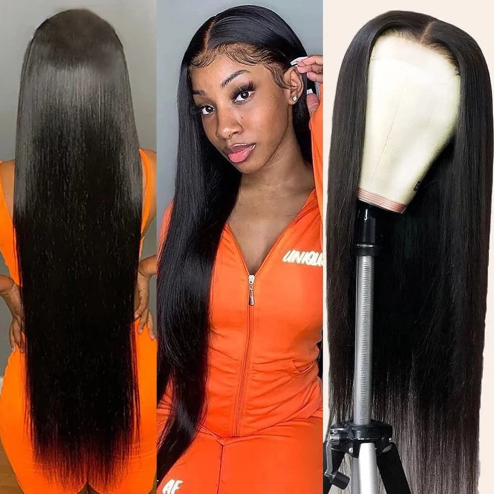 Natural Black Body Wave / Straight / Curly 100% Human Hair Wigs