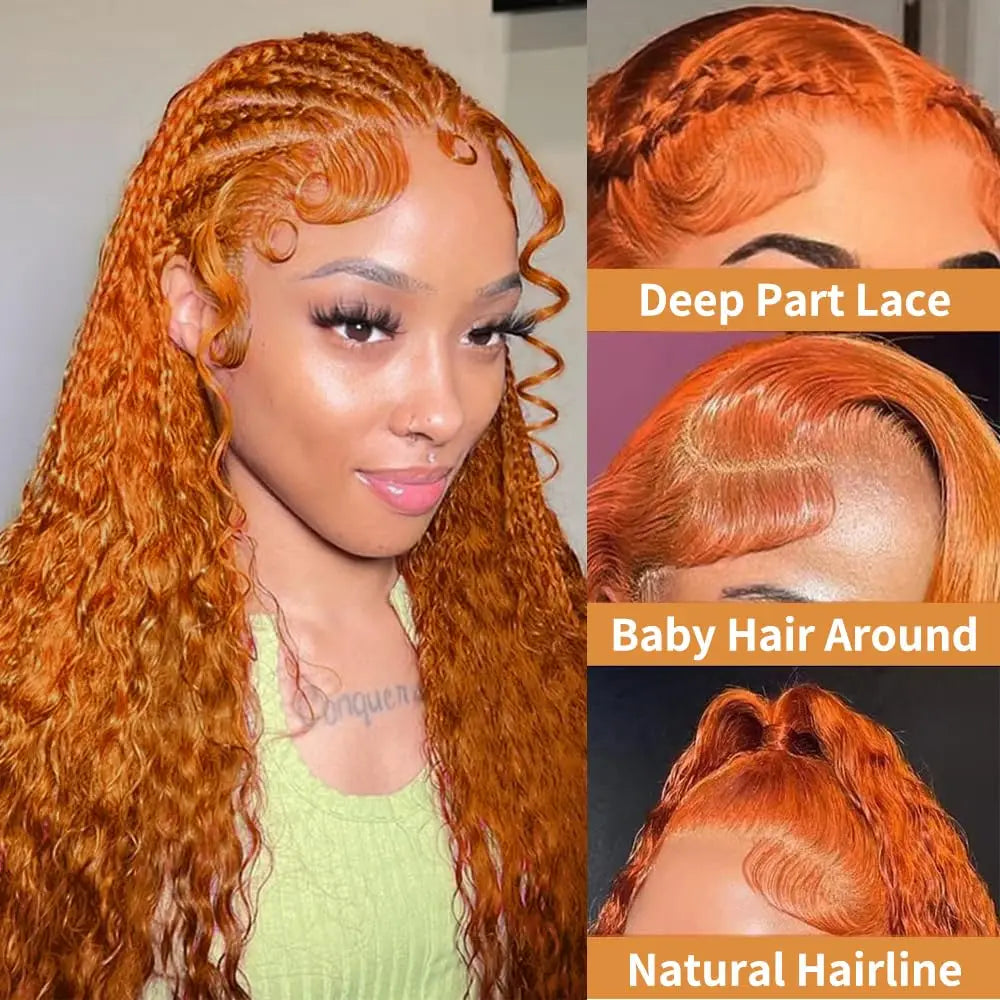 Ginger Wig Human Hair 30 Inch 200 Density