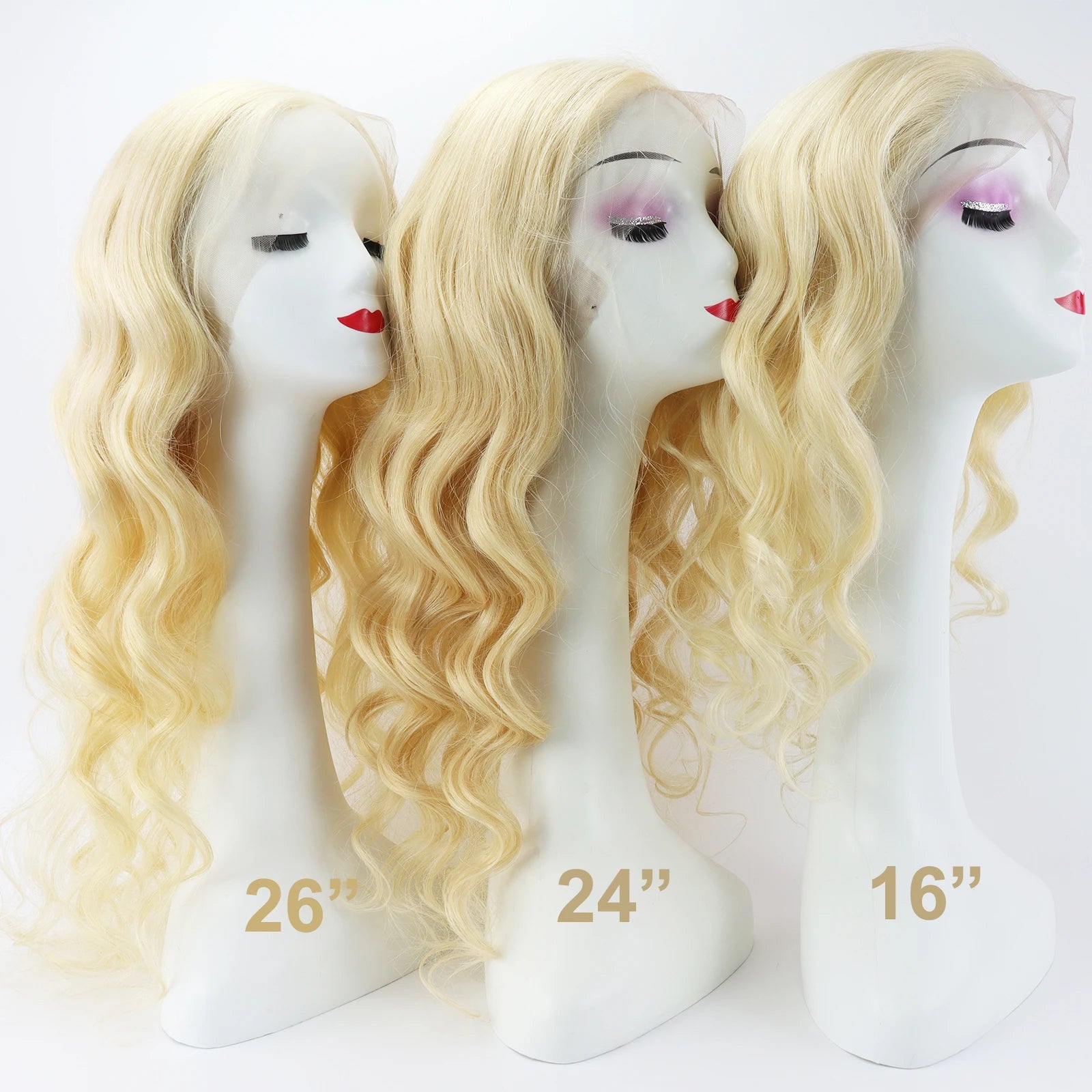 Light Blonde Human Hair Wig Full Lace Silk