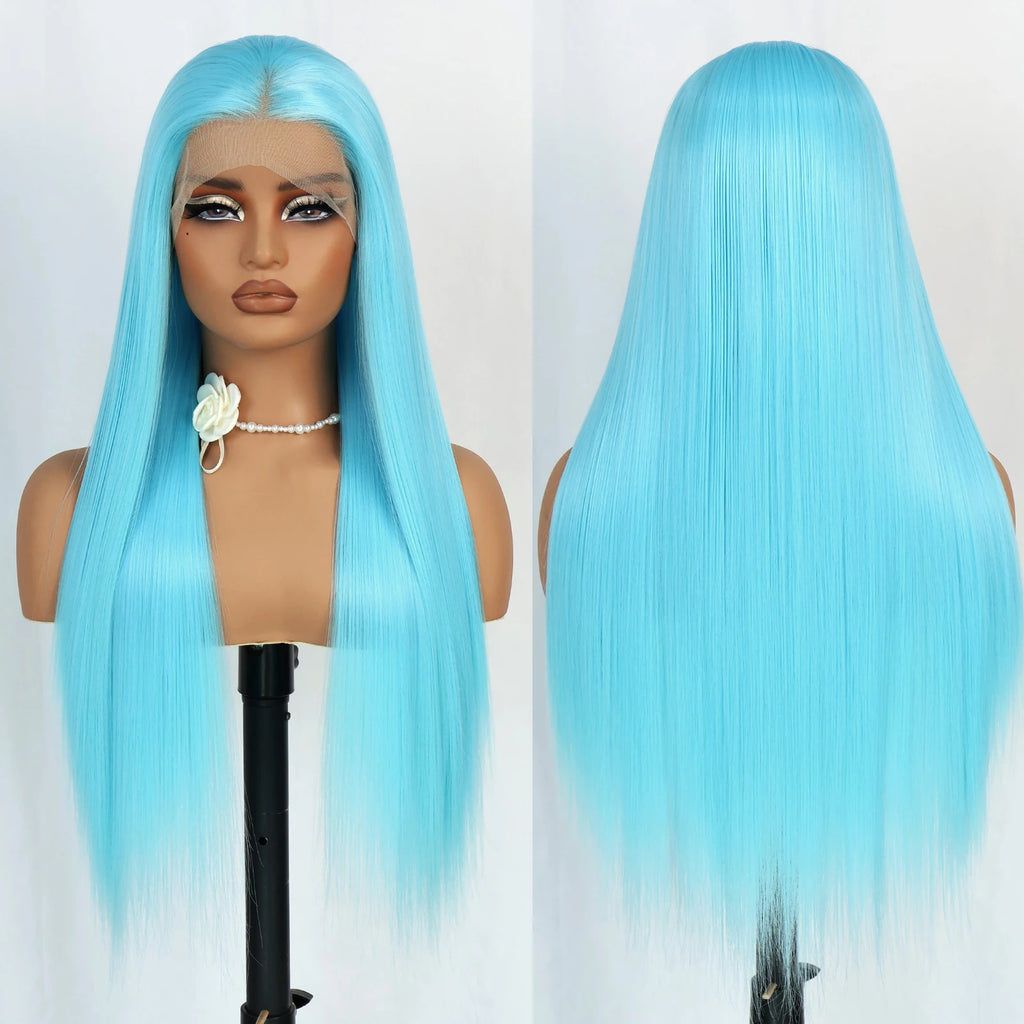 Aubree Synthetic Wigs Blue Hair