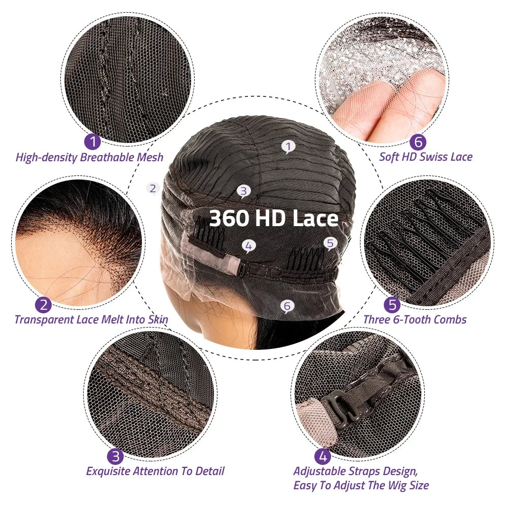 Deep Wave Human Hair 5x5 Lace Front Wig