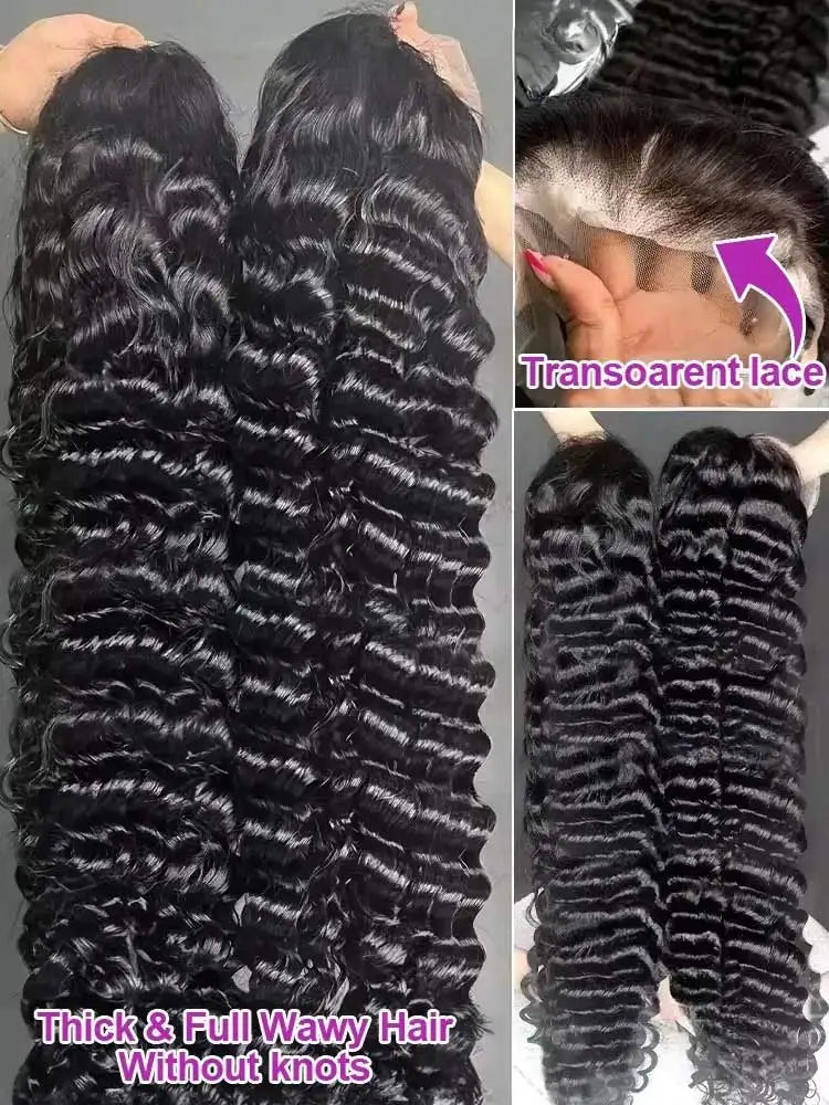 Deep Wave 13x6 Lace Front Human Hair Wigs