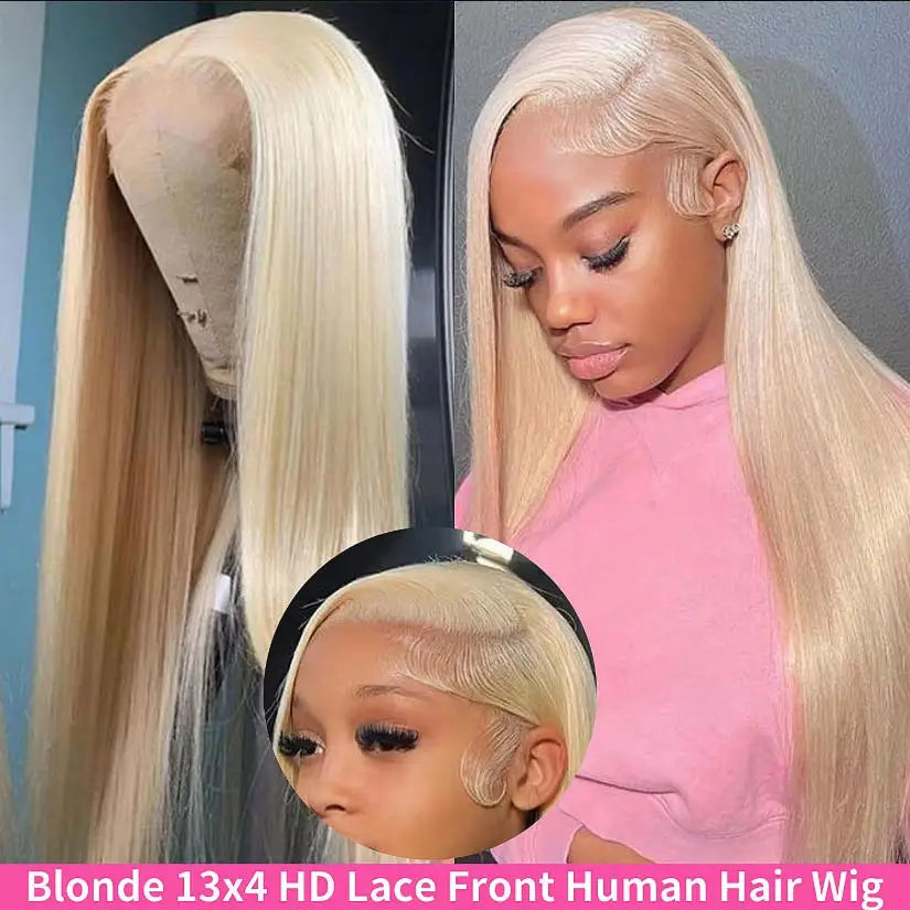 Blonde Bone Straight Human Hair Wig