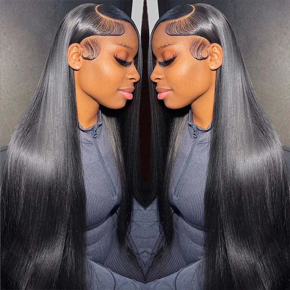 200% Real Density Bone Straight Hd Transparent 13x6 Hd Lace Frontal Wig Brazilian 13x4 Hd Lace Front Human Hair Wigs For Women