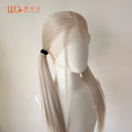 Light Blonde Color Synthetic Full Lace Wigs for Black Women Heat Resistant 26 Inch Long Straight Full Hand Tied Free Part 150%