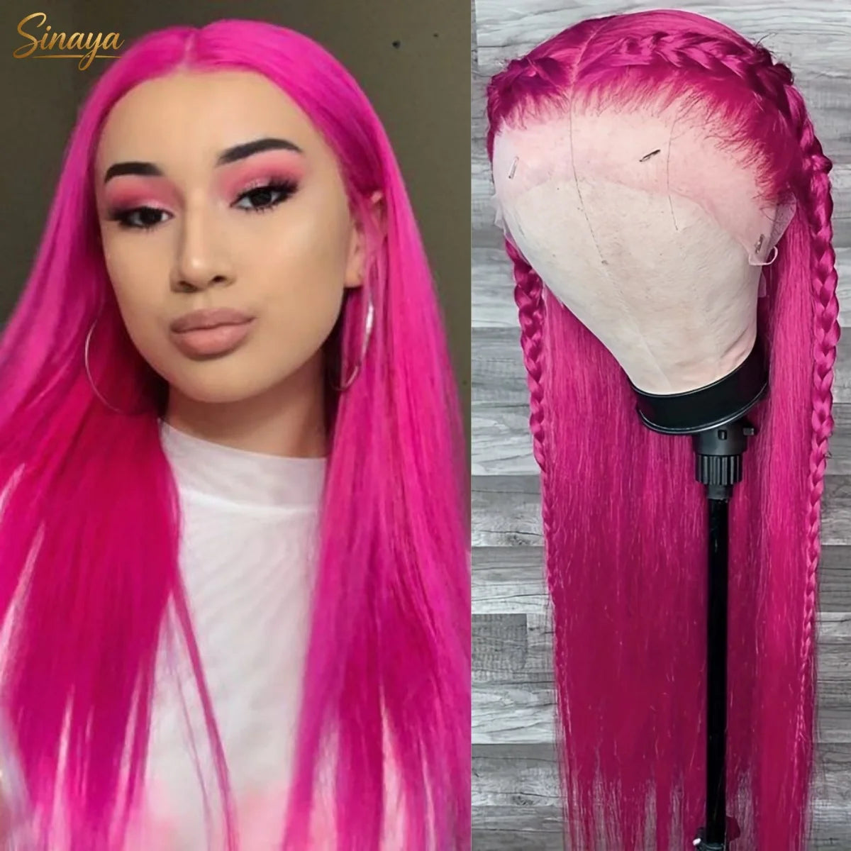 Grey Colored Straight Lace Front Wigs 13x4 180 Density PrePlucked Hd Lace Frontal Wigs Glueless For Women Synthetic And Blend