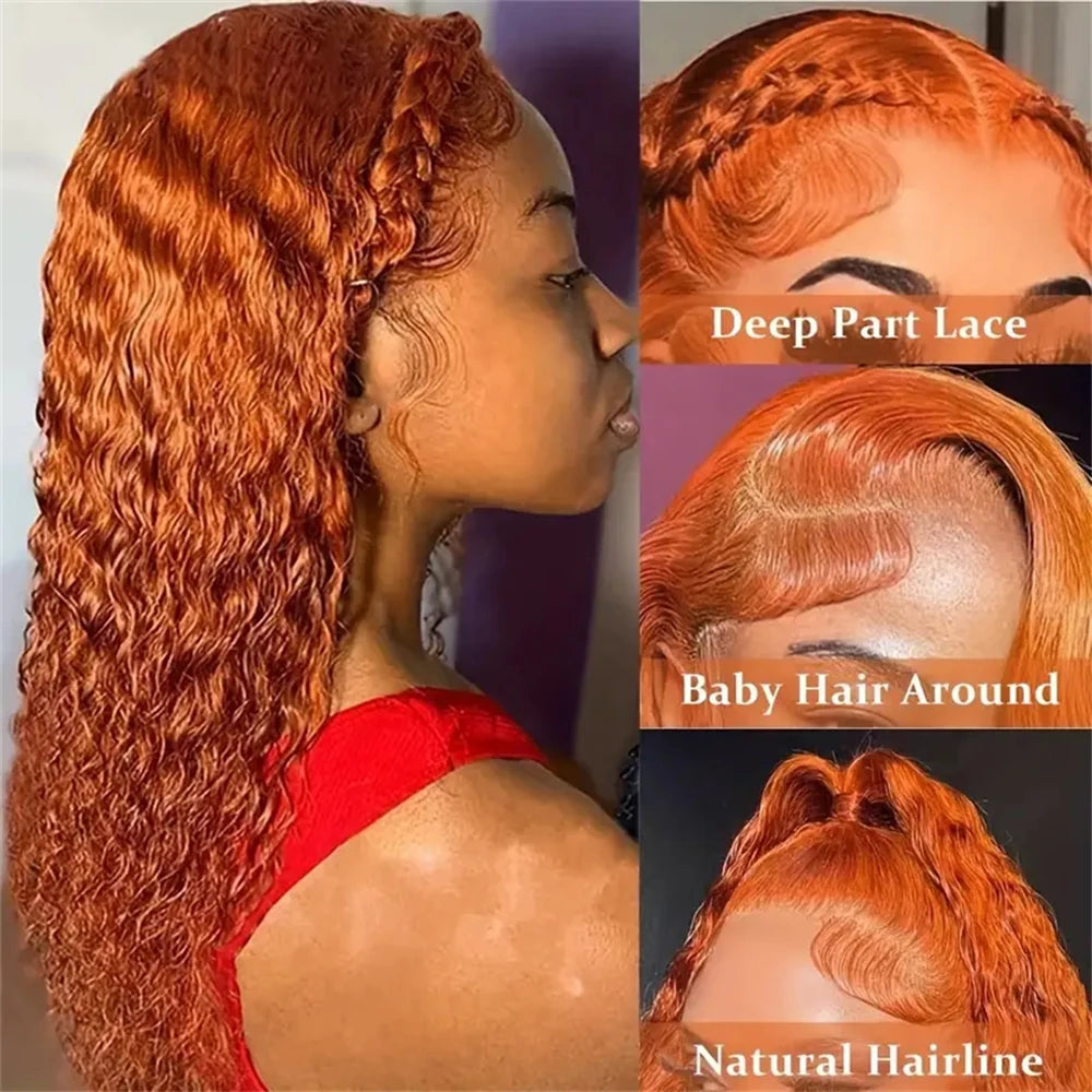 Ginger Wig Human Hair 30 Inch 200 Density