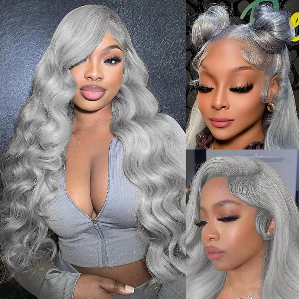 Purple Lace Front Human Hair Wigs Colored Wig Straight Hair 13x6 HD Lace Frontal Wig Transparent Vietnamese Raw Human Hair Wigs For Women Pre Plucked with Baby Hair