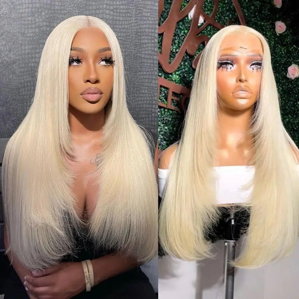 Pink Wig Layered Cut Straight Lace Front Wig PrePlucked 13x4 HD Lace Frontal Wig Synthetic And Blend High Quality Daily Cosplay