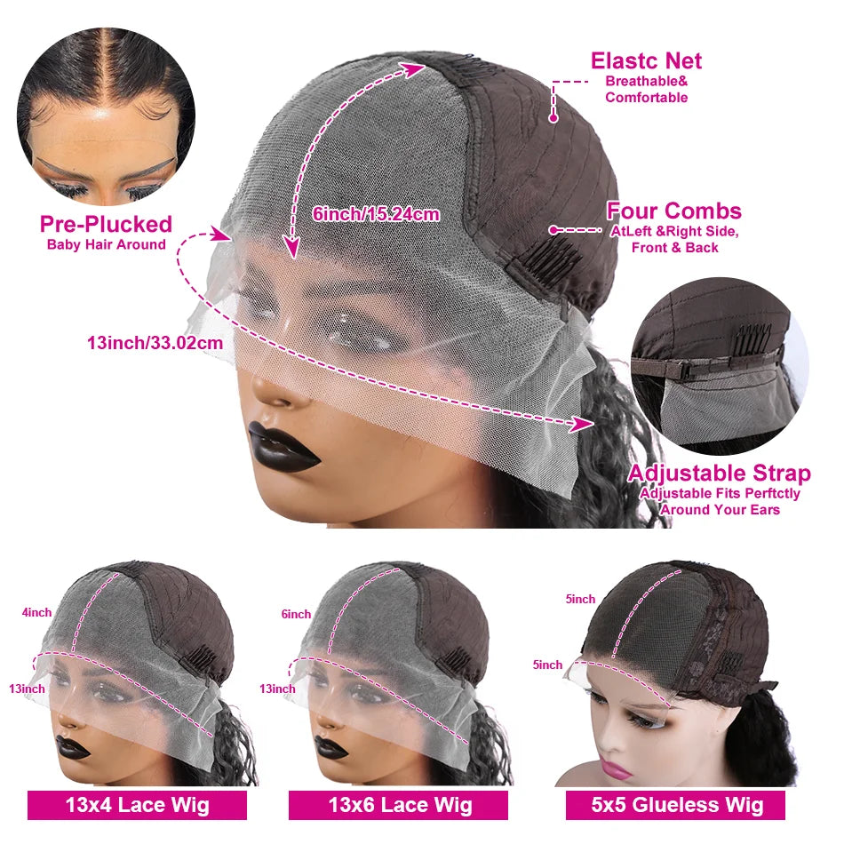 Glueless Lace Frontal  Body Wave Hair