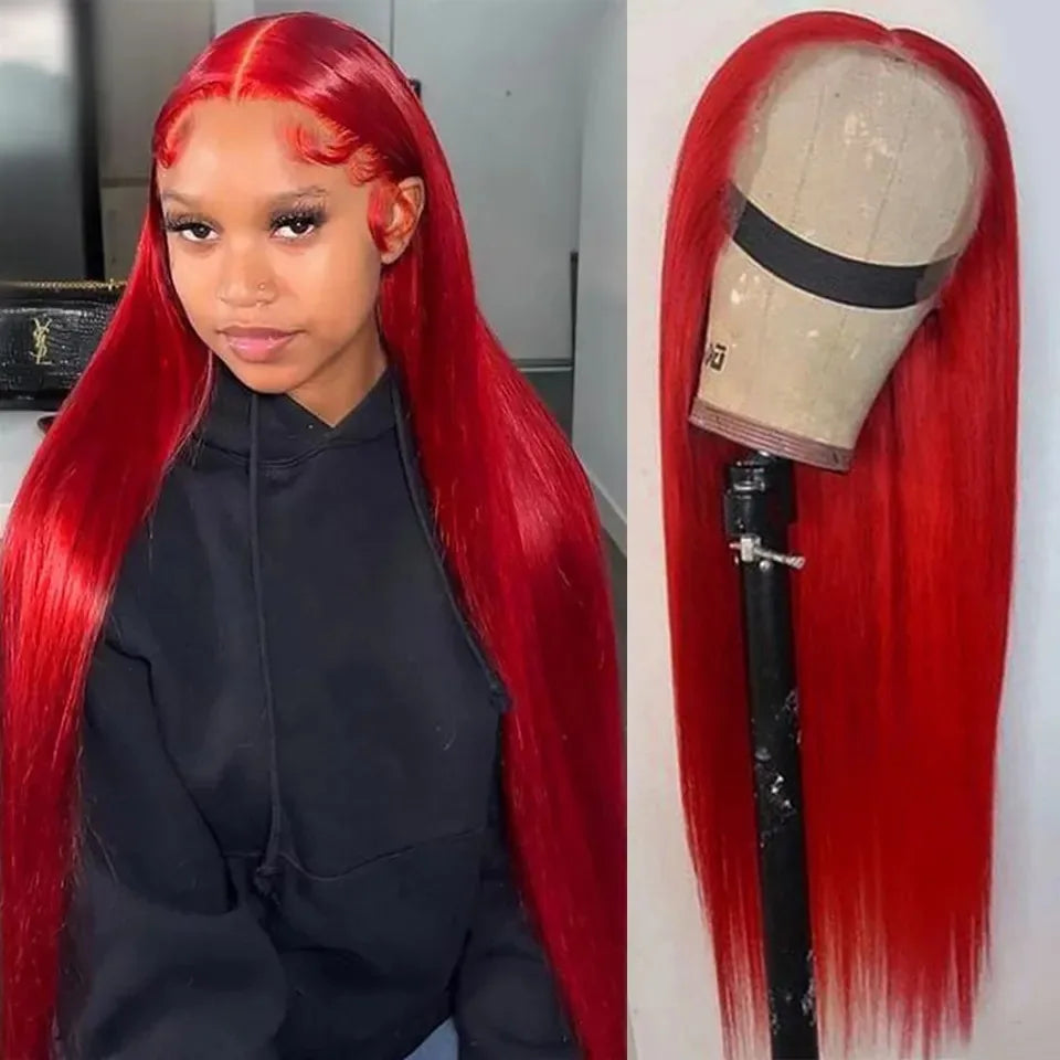 Platinum Blonde Straight Lace Front Wig Pre Plucked Ready to Wear 13x4 HD Glueless Synthetic Lace Frontal Wig for Women Cosplay