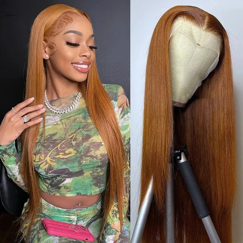 Blue Wig Straight Lace Front Wig HD Transparent Lace Frontal Wig PrePlucked Synthetic High Quality Heat Resistant Daily Cosplay