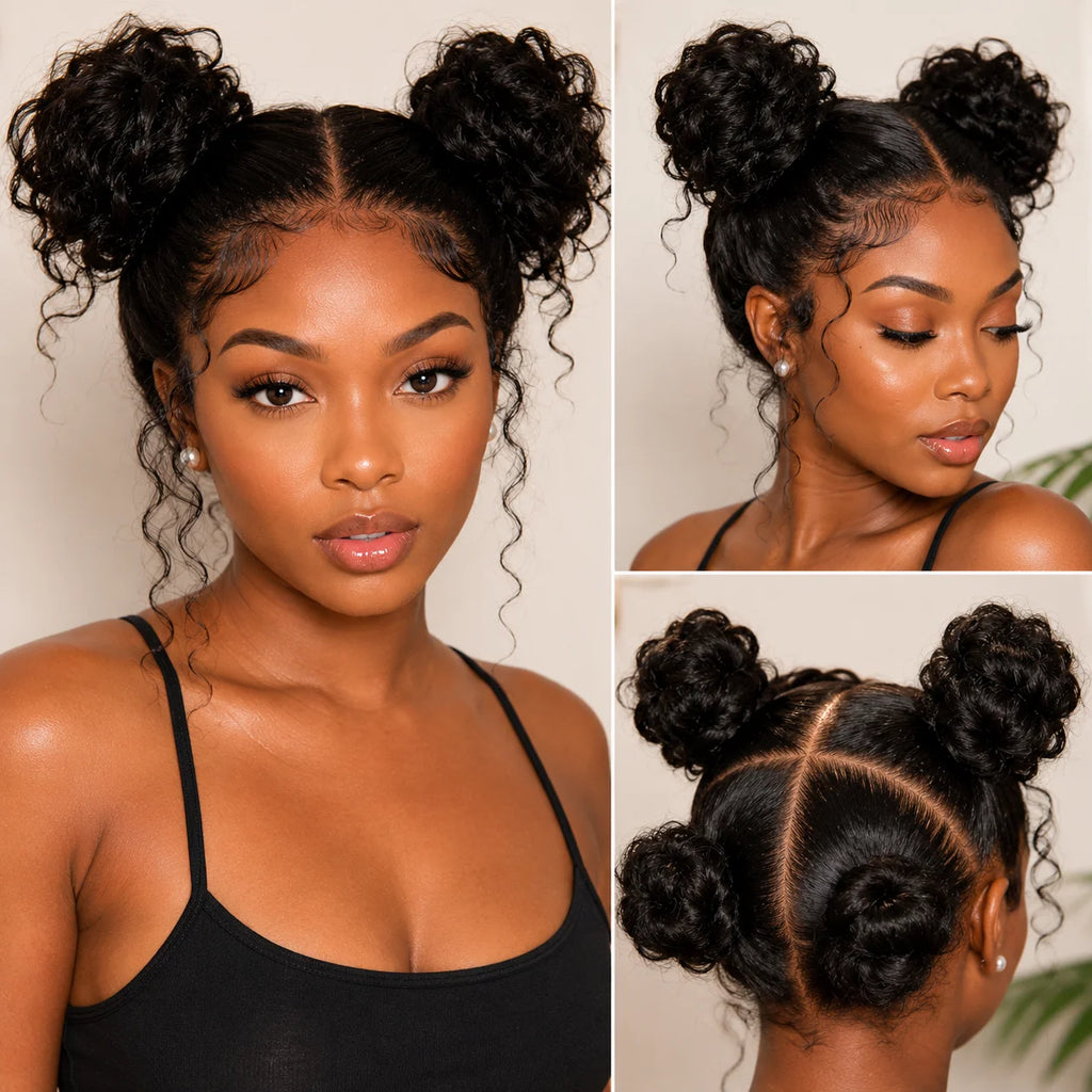Premium 100% Human Hair Deep Wave Real Full Lace Wigs Brazilian Curly Front Wig PrePlucked Invisible Fake Scalp Salon Quality