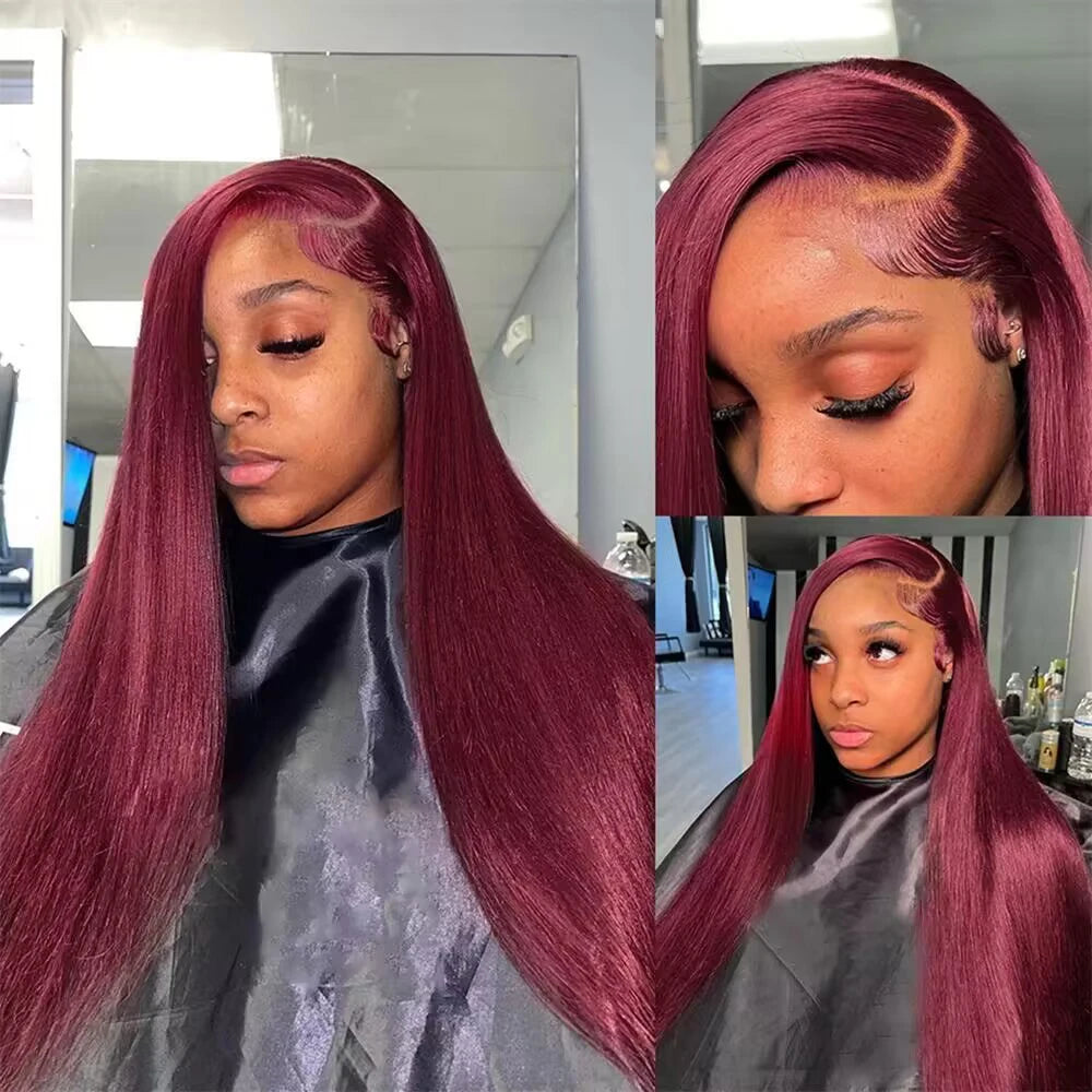 Burgundy 13x4 HD Lace Frontal Human Hair Wig