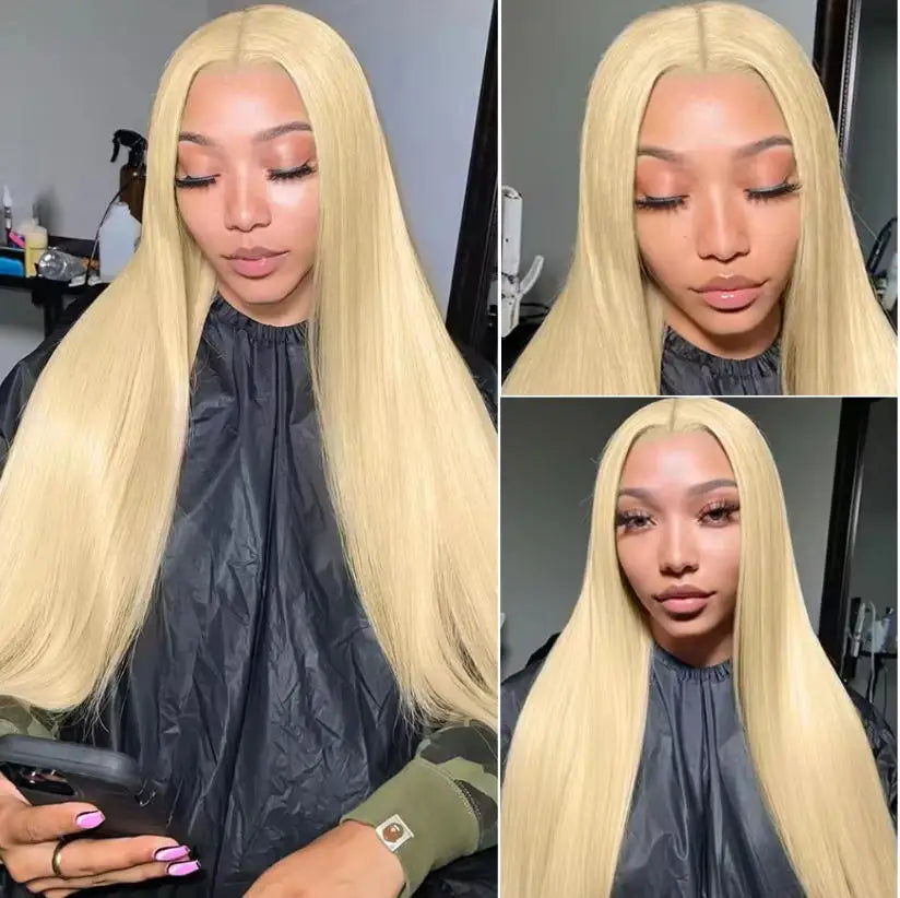 Blonde Bone Straight Human Hair Wig