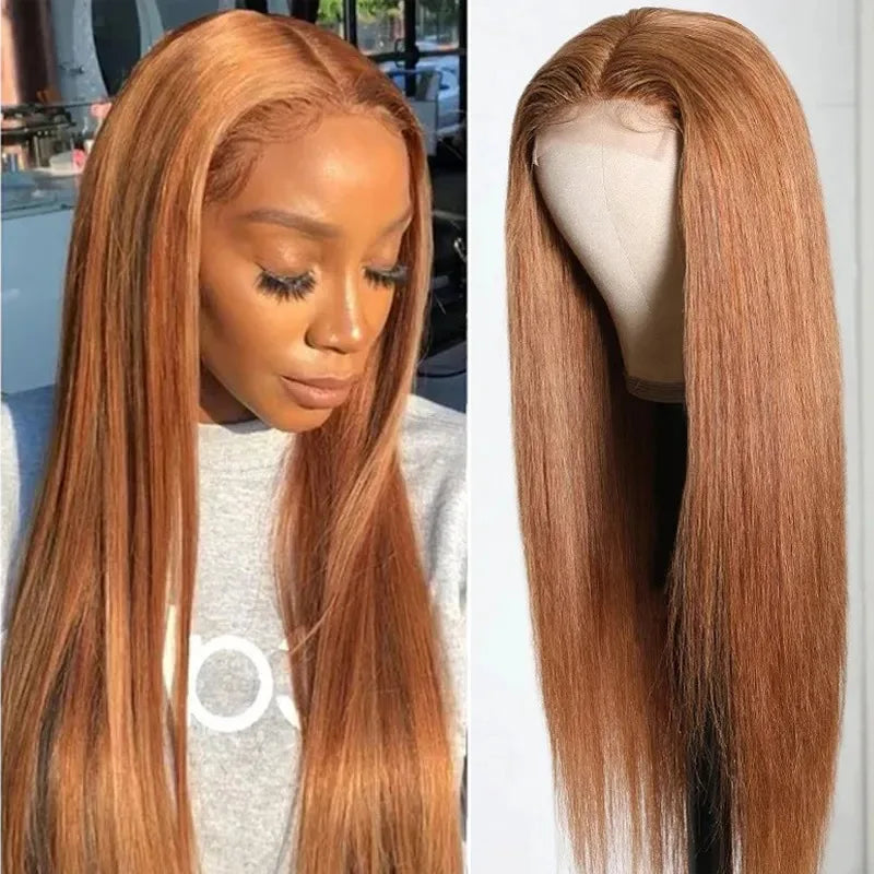 Platinum Blonde Straight Lace Front Wig Pre Plucked Ready to Wear 13x4 HD Glueless Synthetic Lace Frontal Wig for Women Cosplay