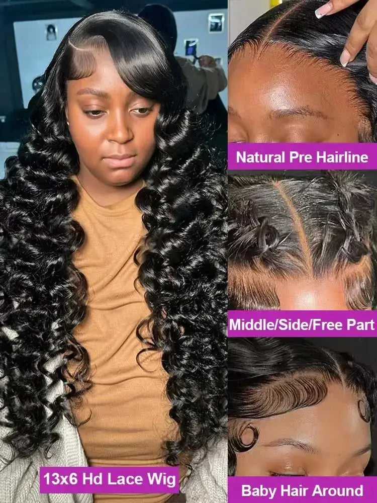 Deep Wave 13x6 Lace Front Human Hair Wigs