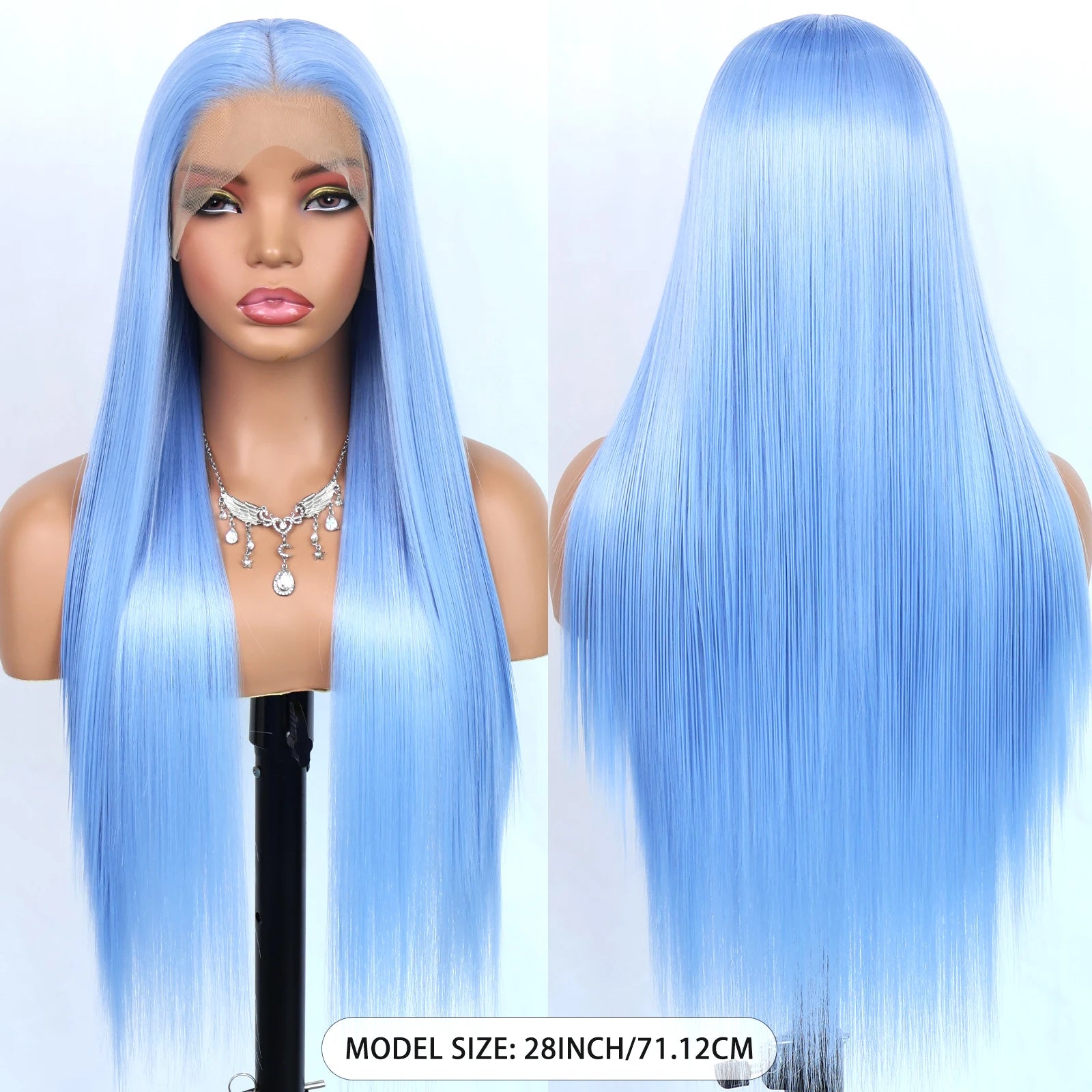 Aubree Synthetic Wigs Blue Hair