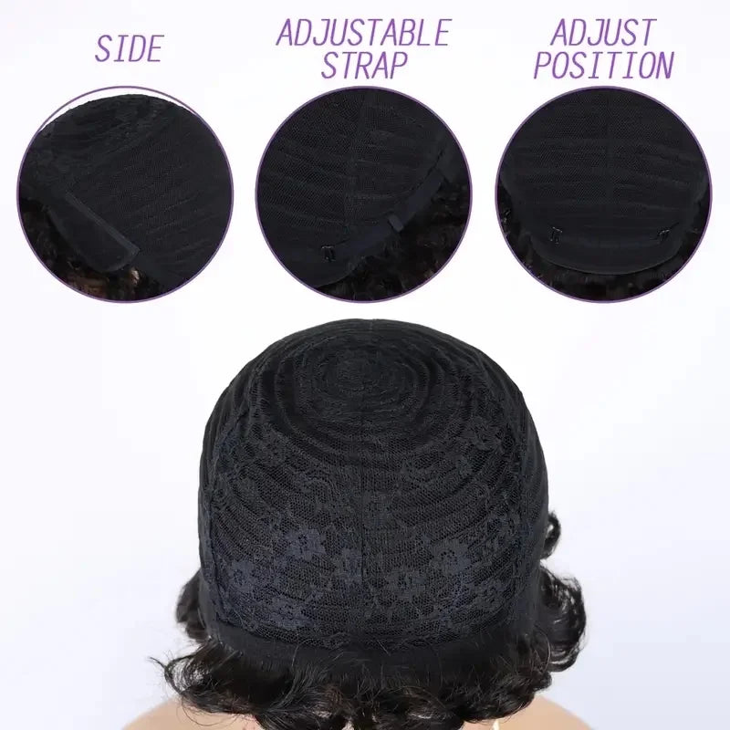 Pixie Cut Wig Human Hair Short Human Hair Wigs for Women Full Machine Wig Blonde 1b/27 Short Wigs