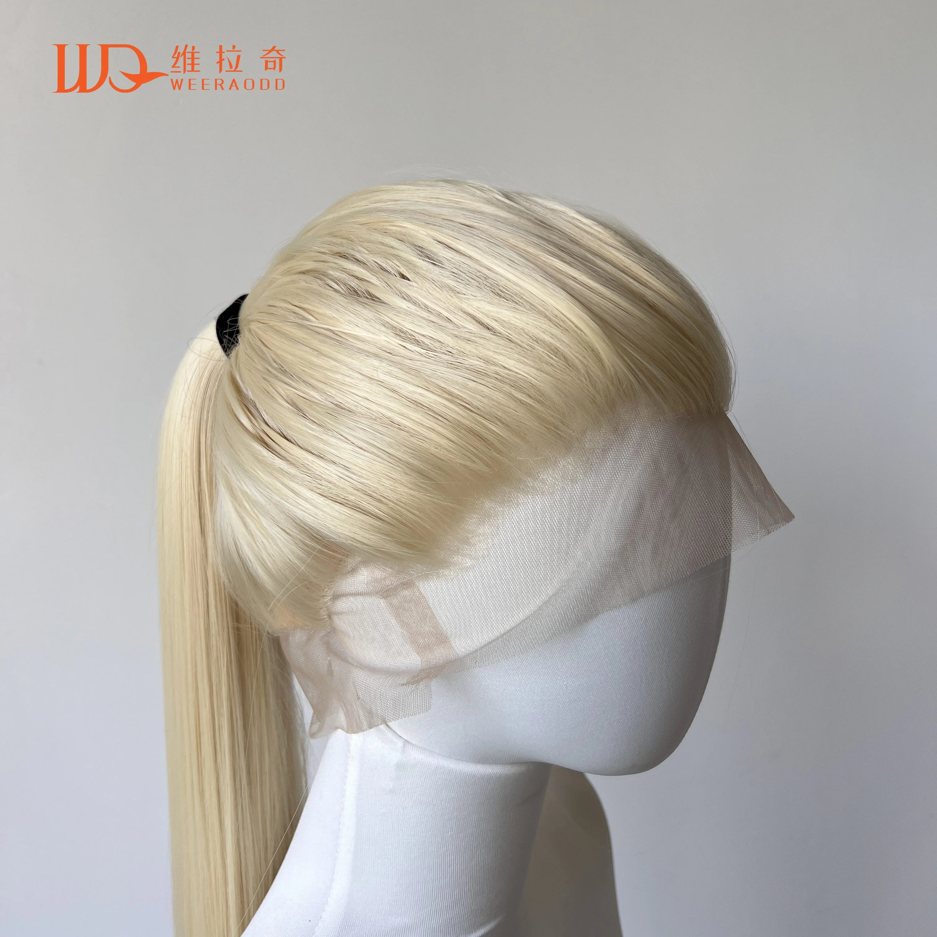 Light Blonde Color Synthetic Full Lace Wigs for Black Women Heat Resistant 26 Inch Long Straight Full Hand Tied Free Part 150%